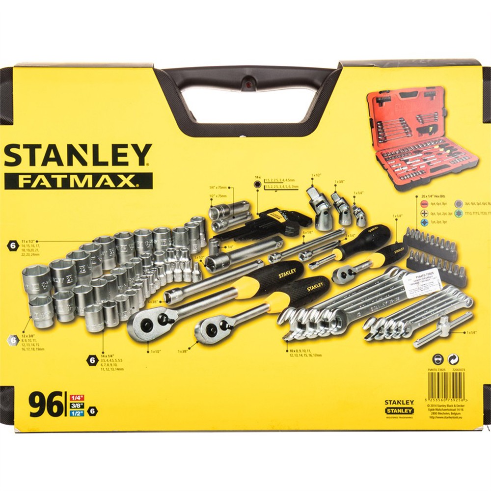 Набір інструментів FatMax,1/4-3/8-1/2, універсальний, 96 предметів. STANLEY FMHT0-73925