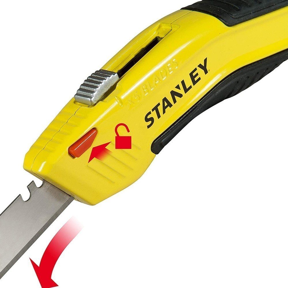 Ніж Instantfeed з лезами для оздоблювальних робіт, в комплекті 5 штук лез STANLEY 0-10-237