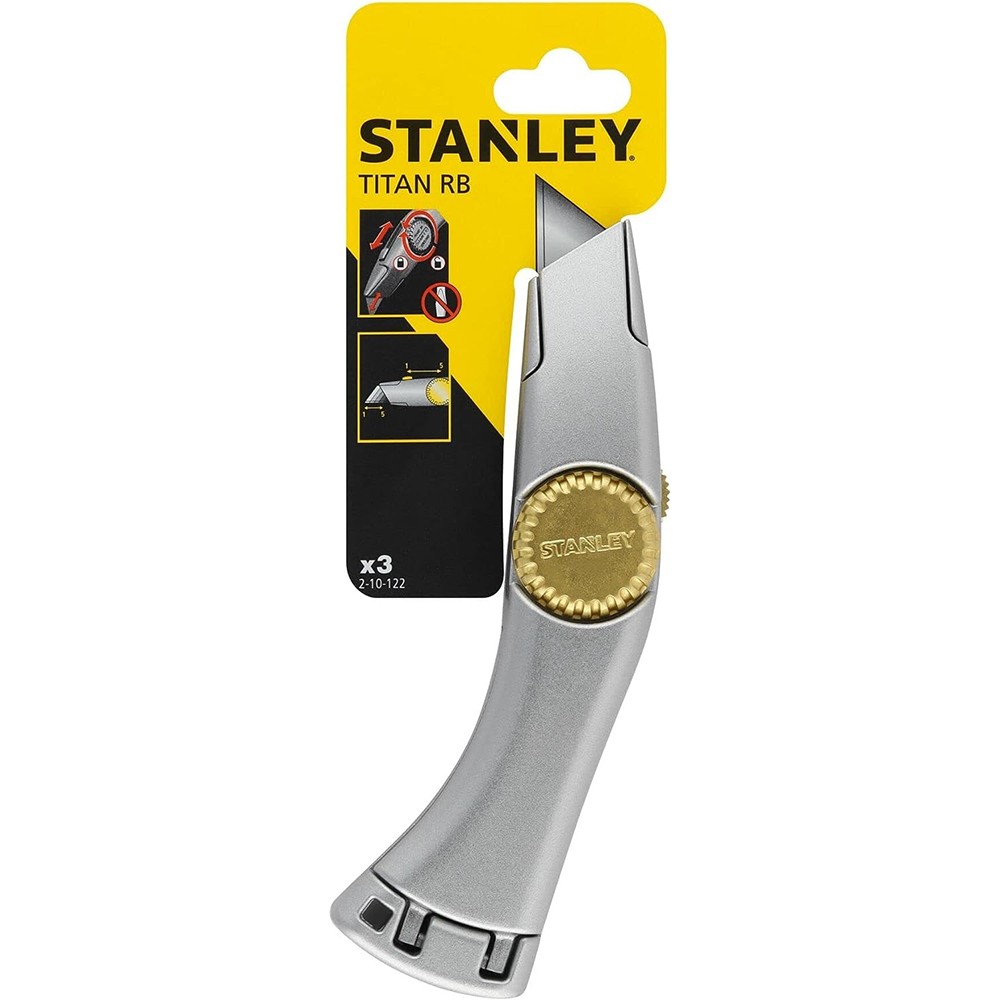 Ніж TITAN RB довжиною 185 мм з висувним лезом для оздоблювальних робіт STANLEY 2-10-122