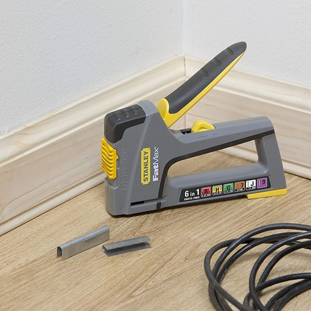 Степлер LIGHT DUTY / HEAVYDUTY / CABLE / BRADS TR75 FATMAX® 6 У 1 для всіх типів скоб STANLEY FMHT6-70868