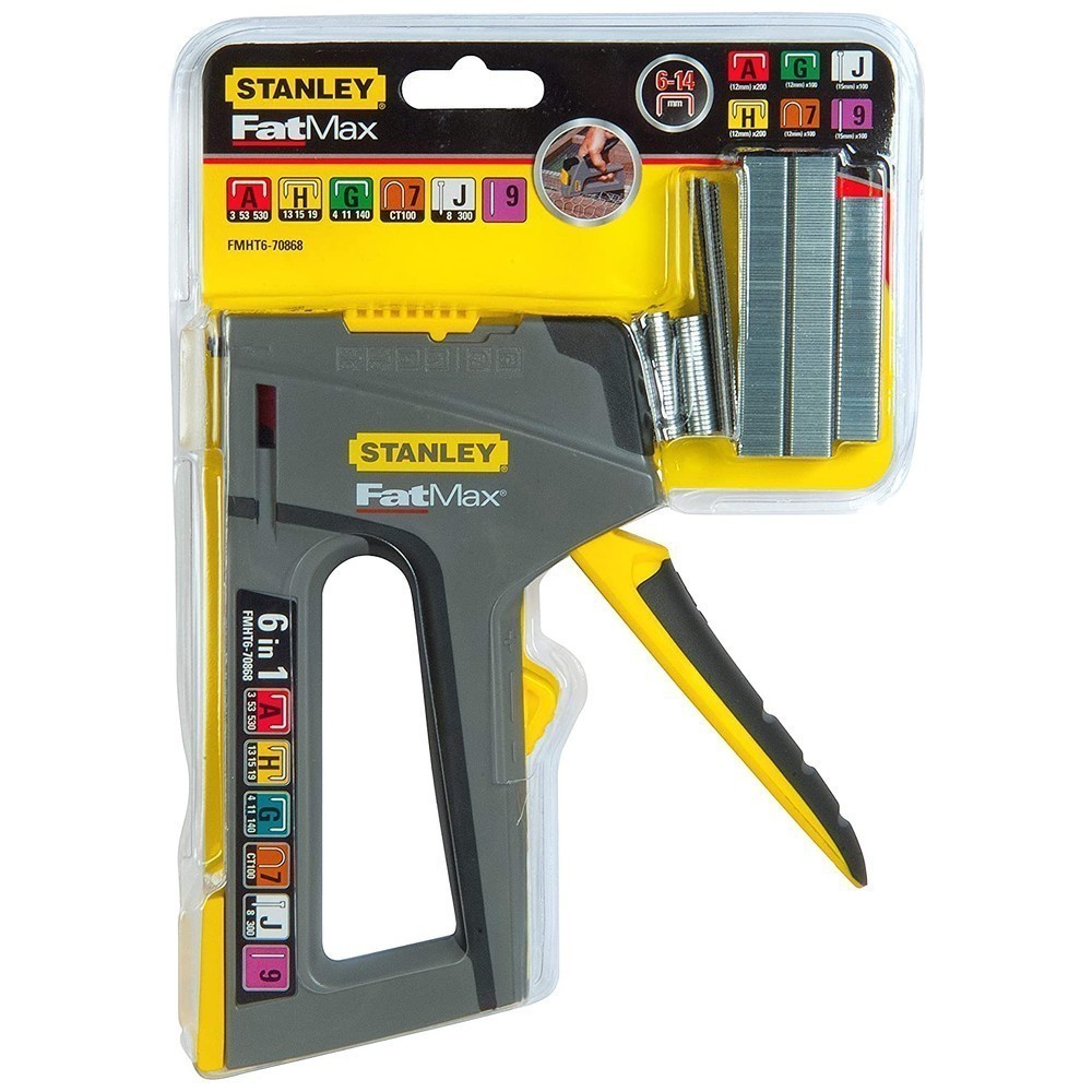 Степлер LIGHT DUTY / HEAVYDUTY / CABLE / BRADS TR75 FATMAX® 6 У 1 для всіх типів скоб STANLEY FMHT6-70868
